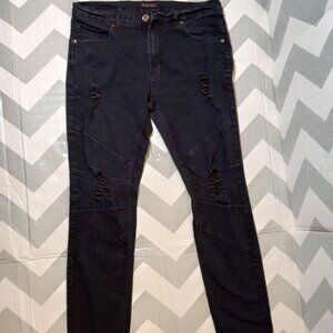 MEN'S M. SOCIETY BLACK SKINNY STRETCH JEANS SIZE 34×32